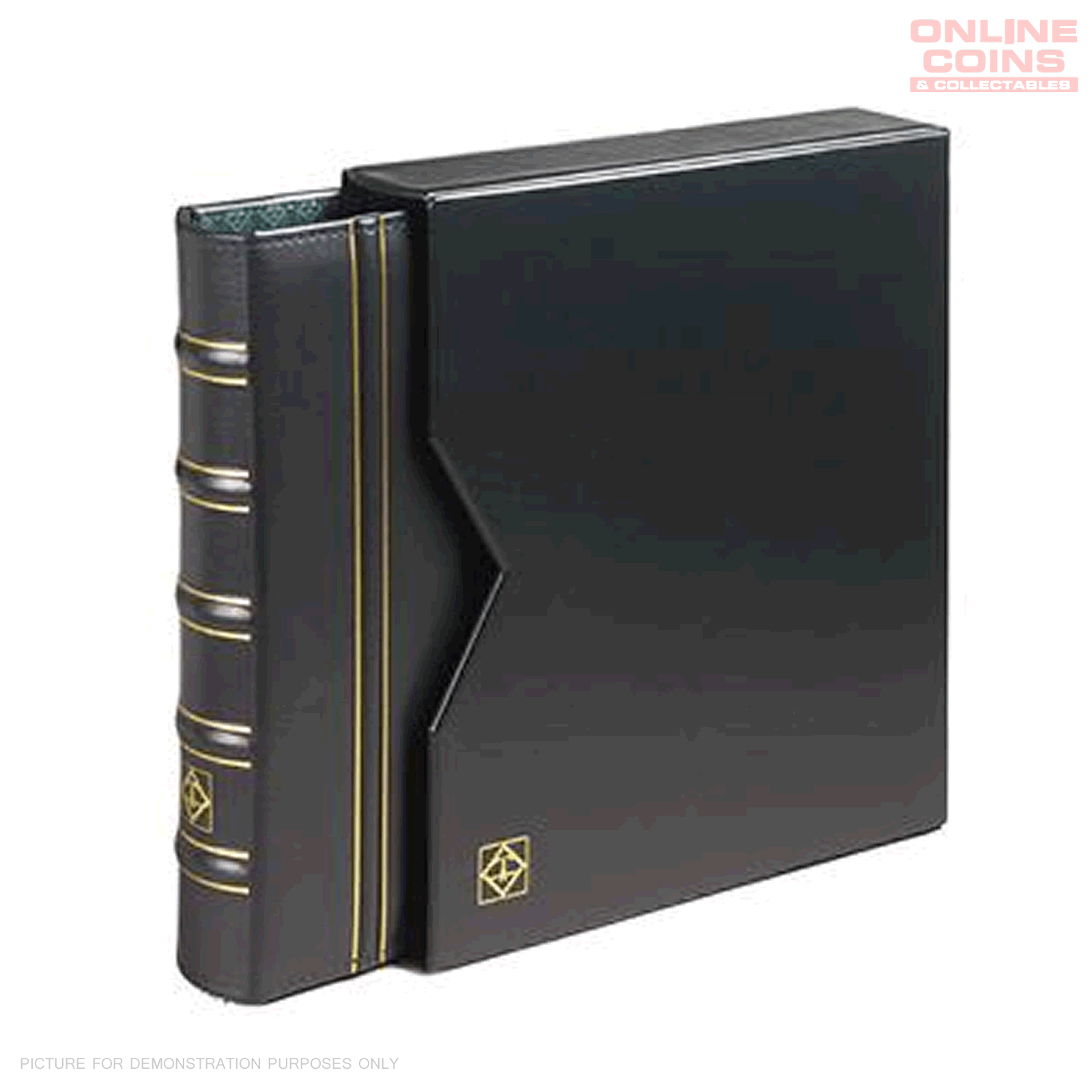 Lighthouse - Classic Optima Coin, Stamp & Banknote Album With Slipcase - Black